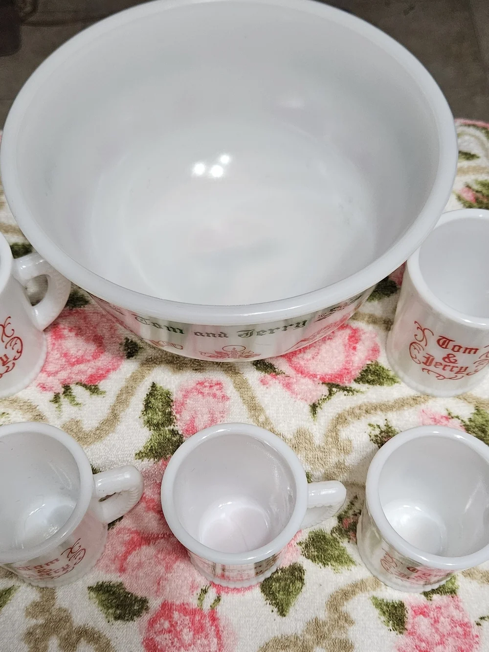 Vintage 1950's Tom and Jerry Set 5 Mugs